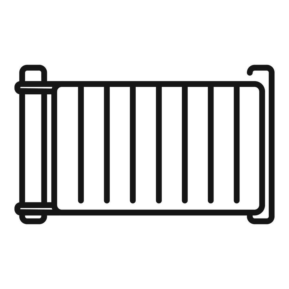 Gate control icon outline vector. House security vector