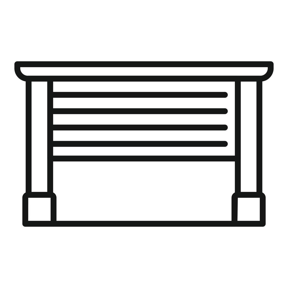 Garage auto door icon outline vector. Automatic security vector