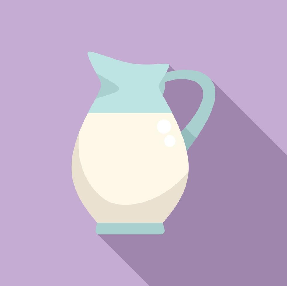 Milk jug icon flat vector. Food protein vector