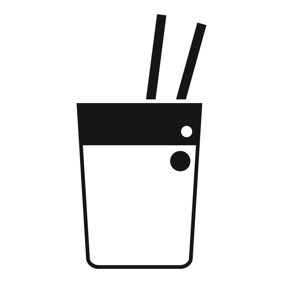 Leche vaso icono sencillo vector. comida proteína vector