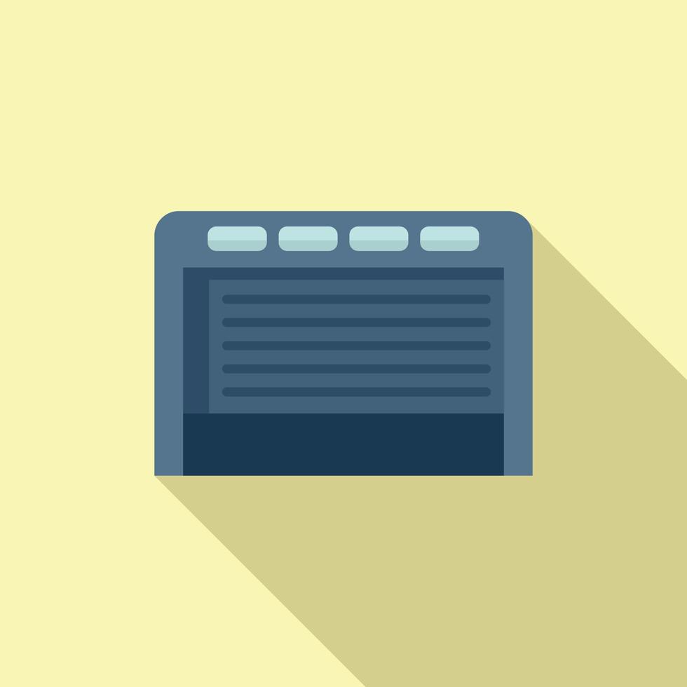 Auto parking icon flat vector. Automatic security vector