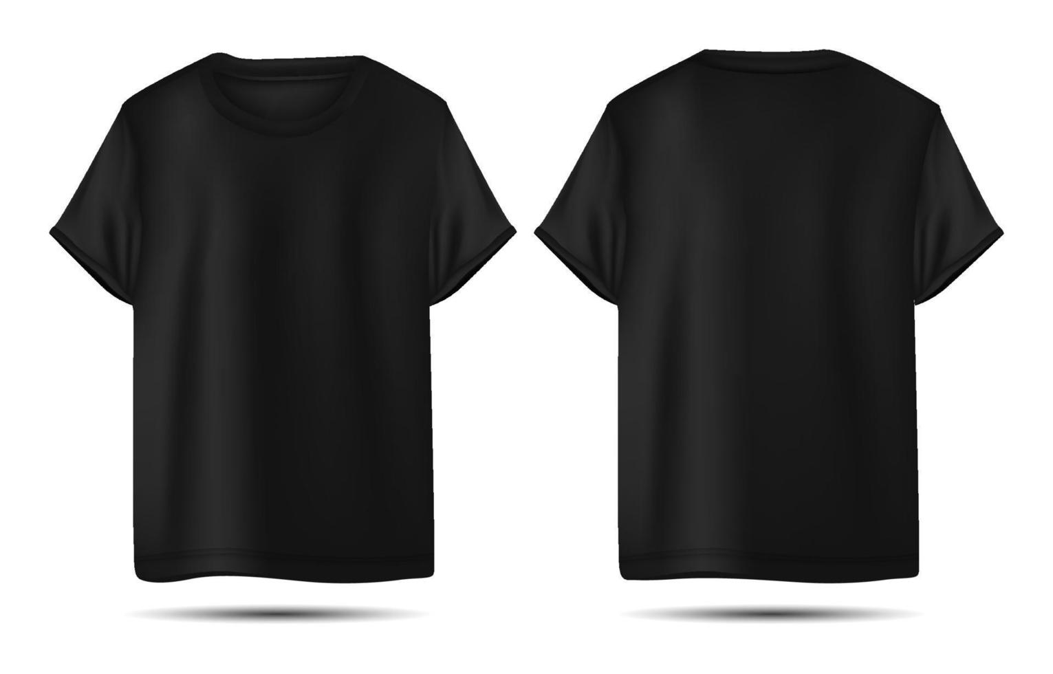 3d negro camiseta Bosquejo vector