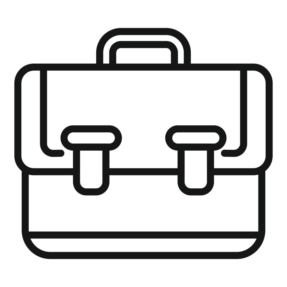 Finance bag icon outline vector. Business research vector