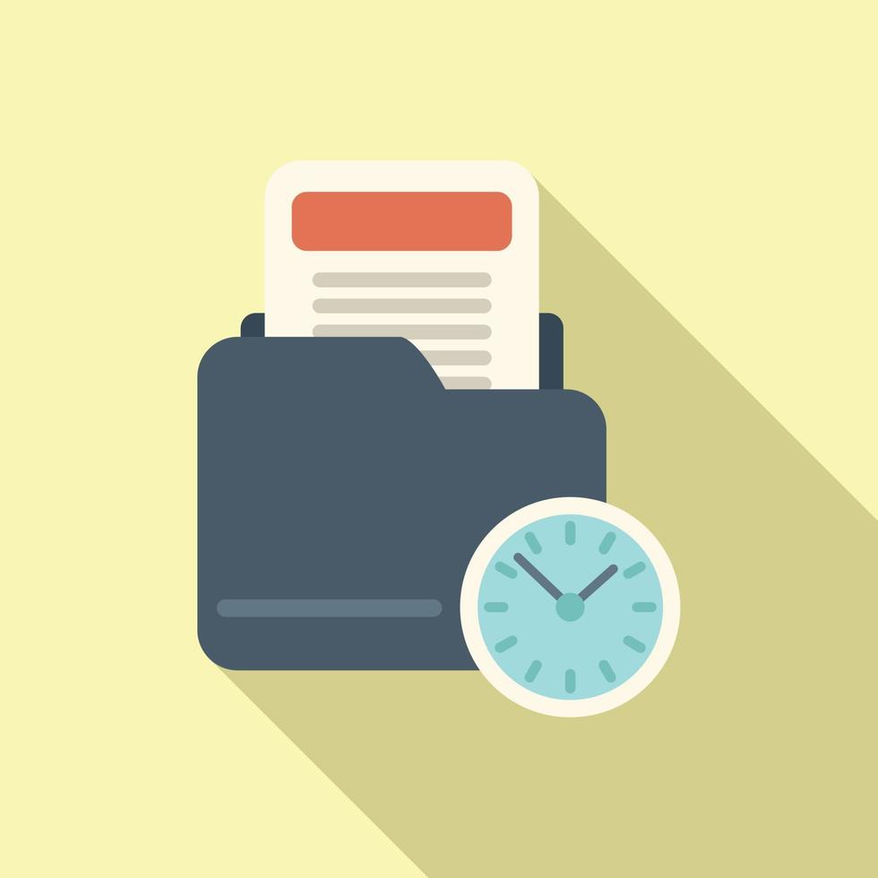 Folder file icon flat vector. Rush job vector