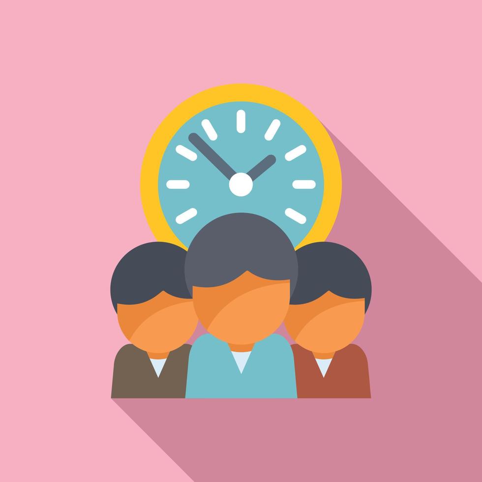 Work group icon flat vector. Rush job vector