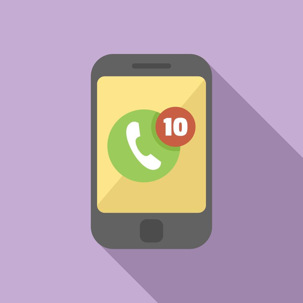 Missed call rush job icon flat vector. Business person vector