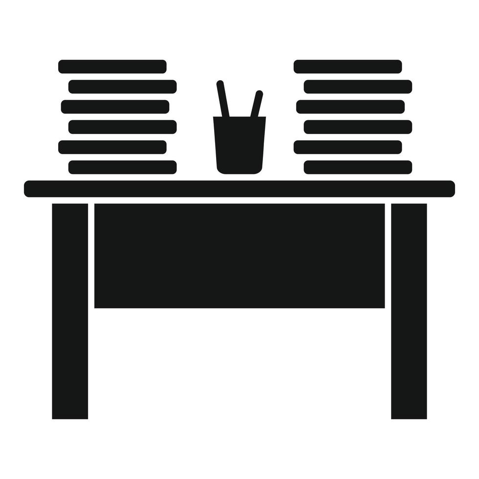 Rush job desktop icon simple vector. Office work vector