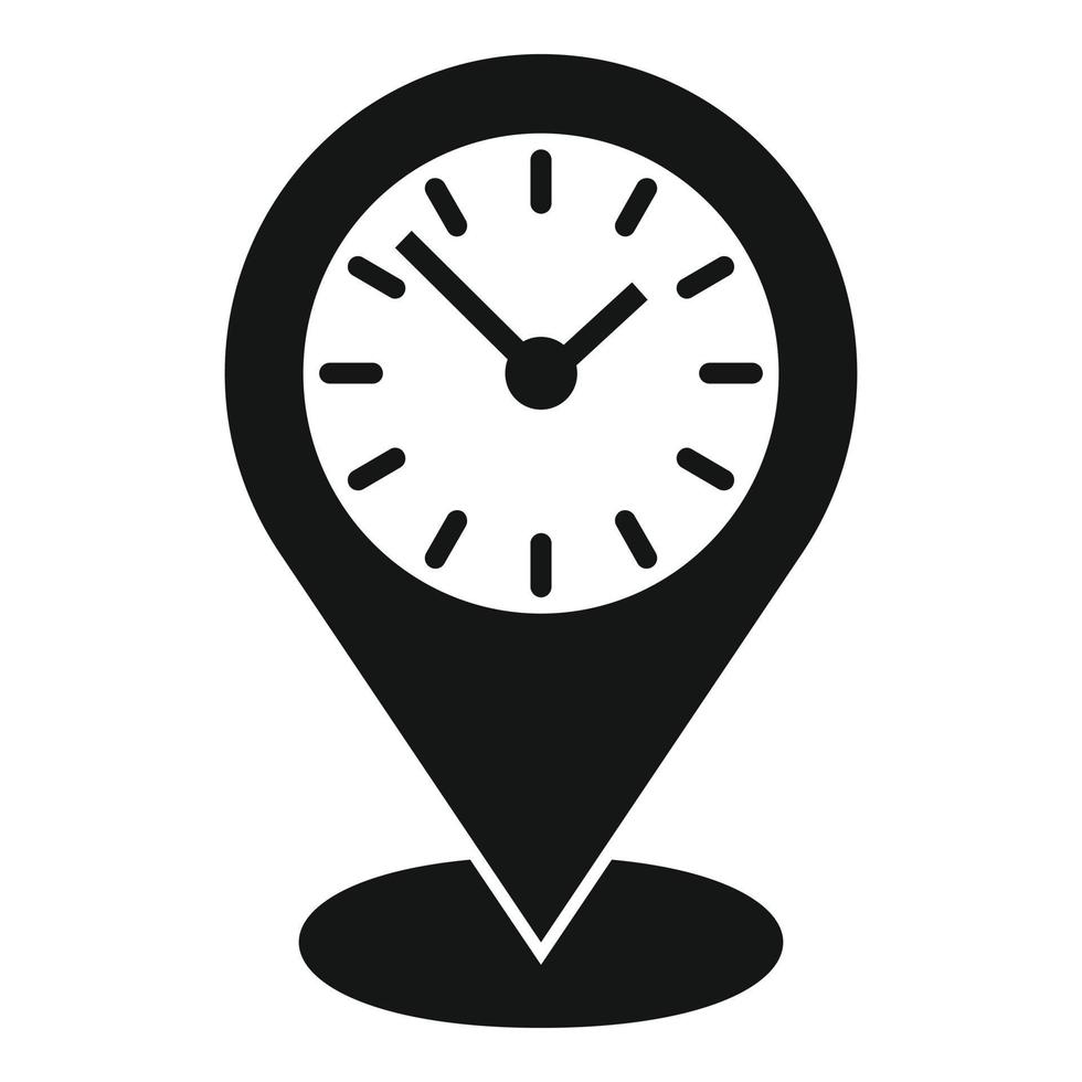 Job time location icon simple vector. Business person vector