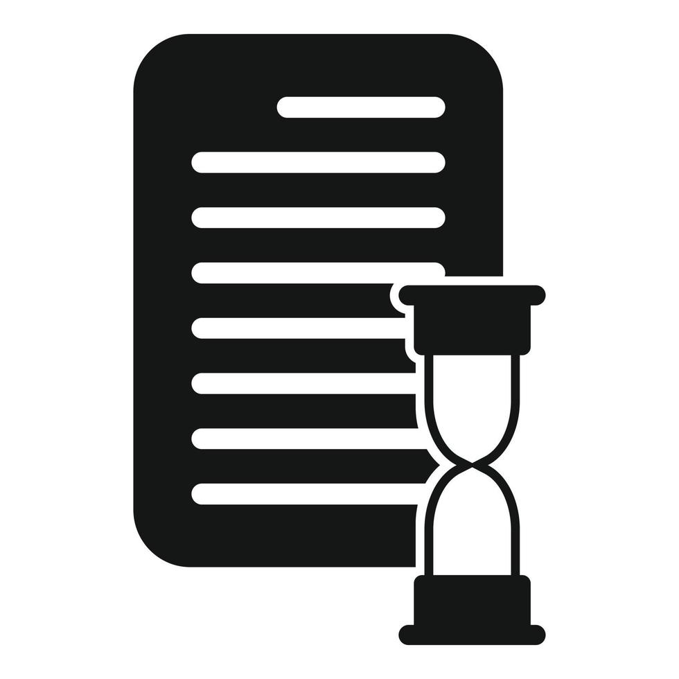 Hourglass paper icon simple vector. Business person vector