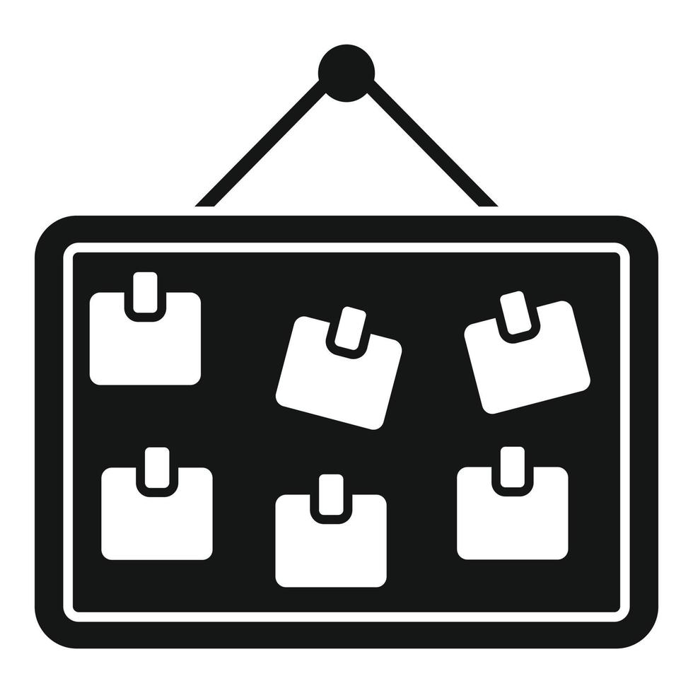 Rush job board icon simple vector. Office work vector
