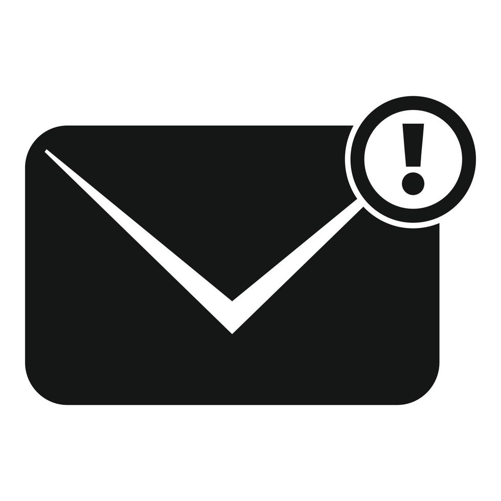 Important mail icon simple vector. Office work vector