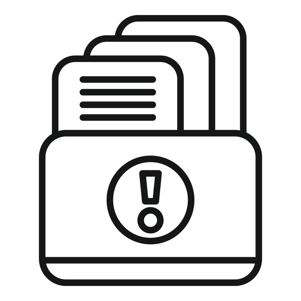 Rush folder icon outline vector. Business work vector