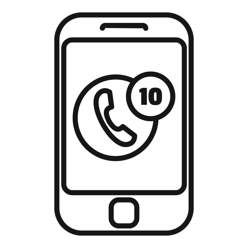 Missed call rush job icon outline vector. Business person vector