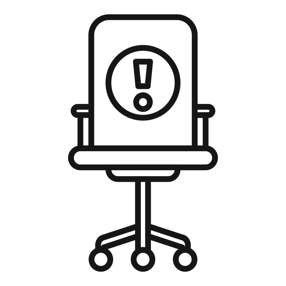 silla trabajo asiento icono contorno vector. prisa trabajo vector