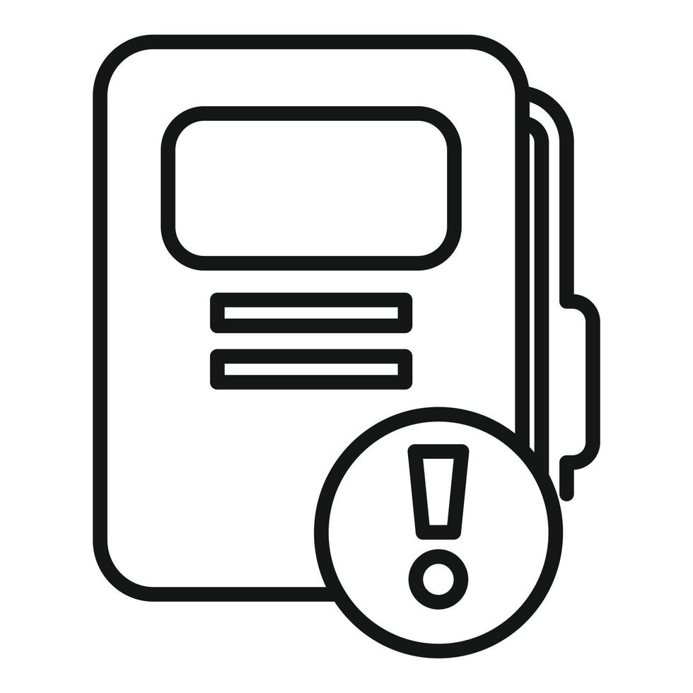 Folder job icon outline vector. Office work vector
