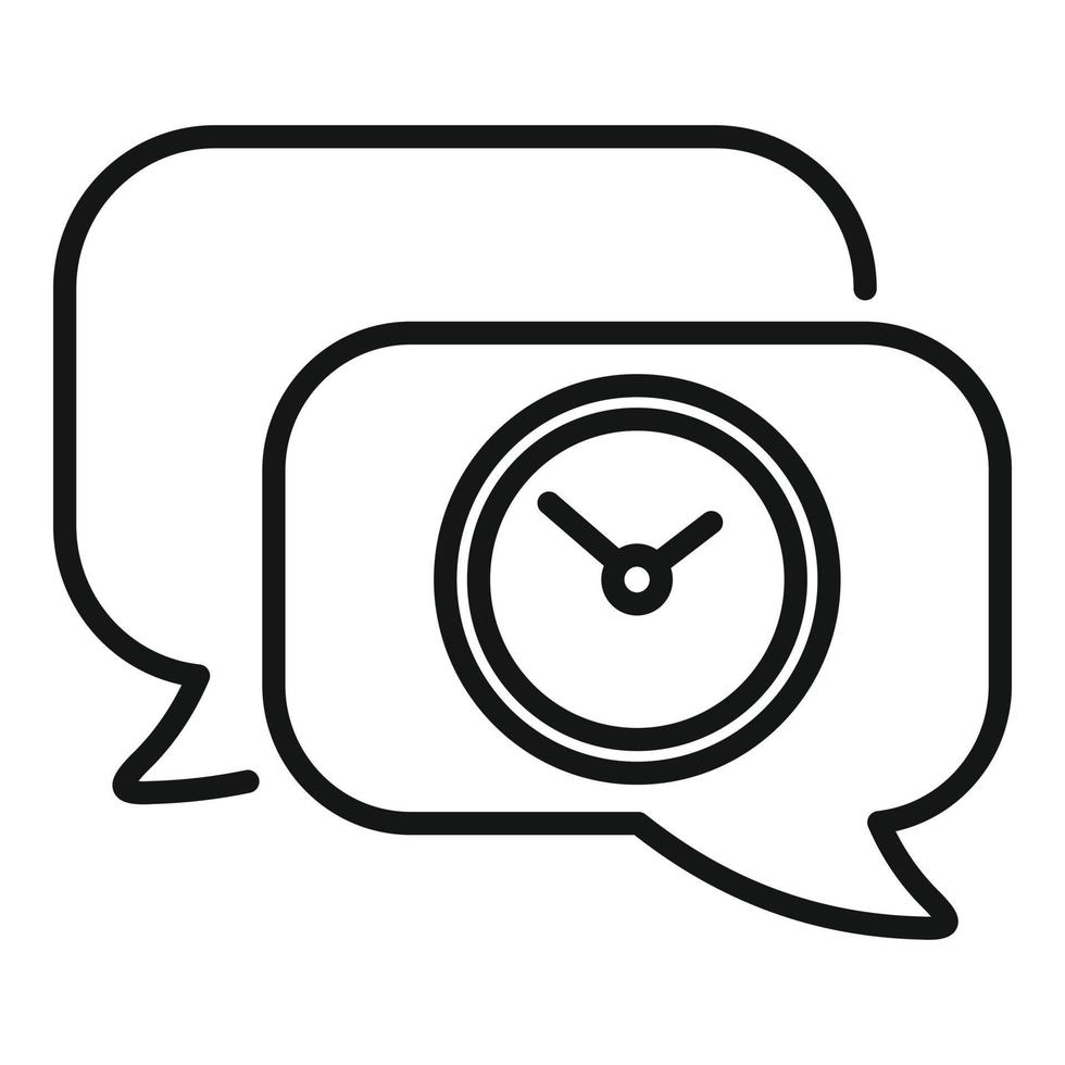 Rush job chat icon outline vector. Office work vector