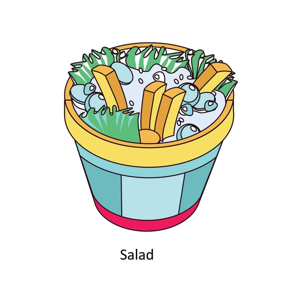 Salad Vector Isometric Icons. Simple stock illustration stock