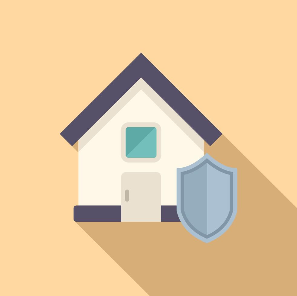 New house liability icon flat vector. Policy risk vector