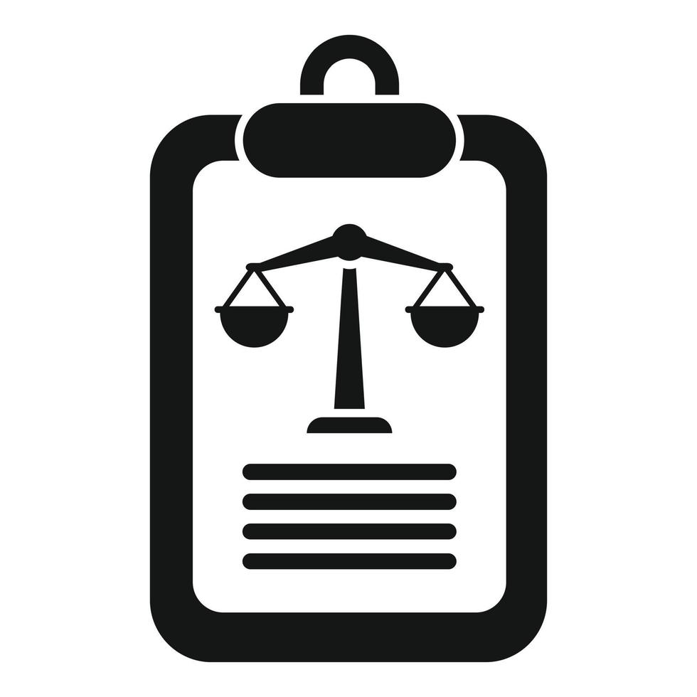Judge balance icon simple vector. Policy risk vector