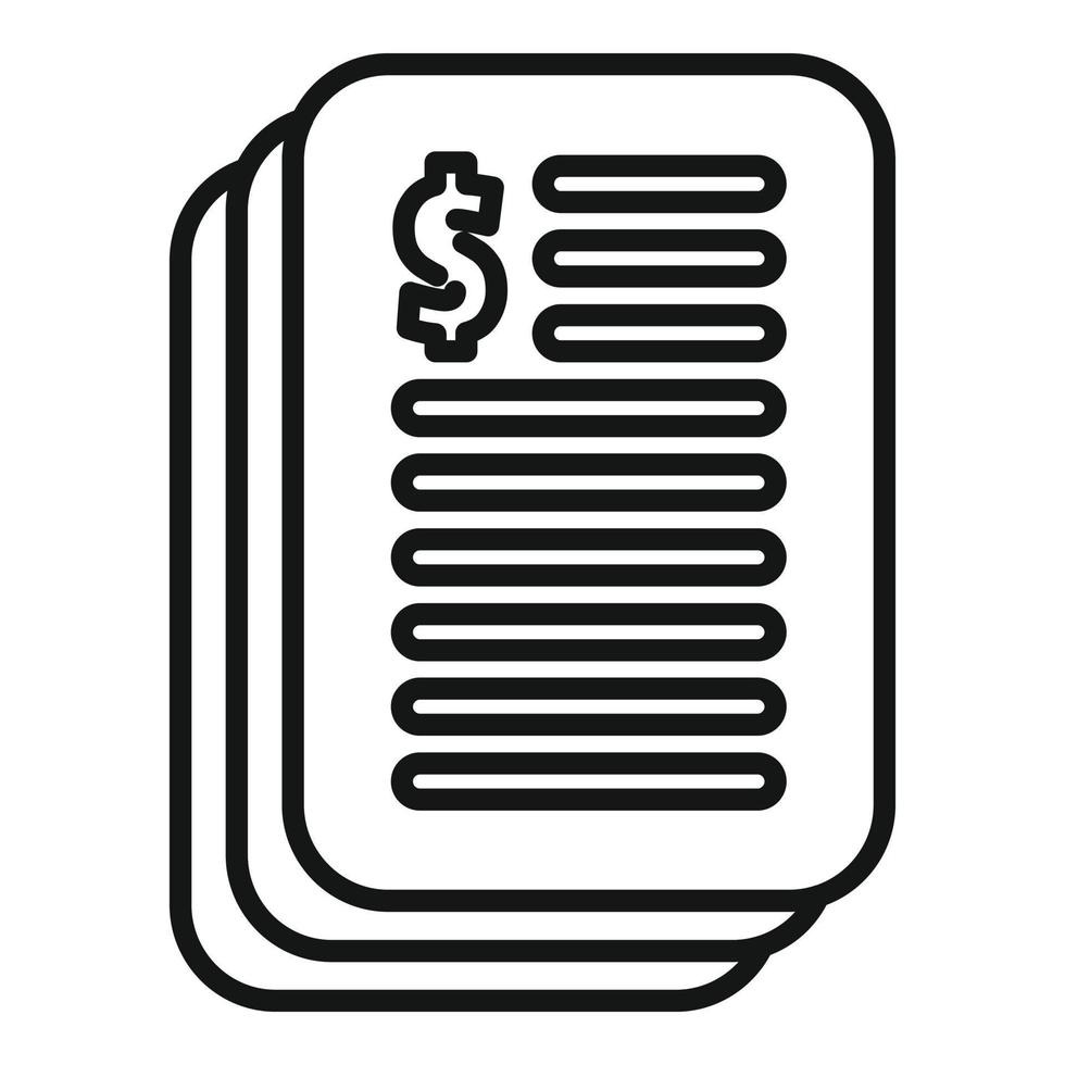 Finance papers icon outline vector. Business risk vector