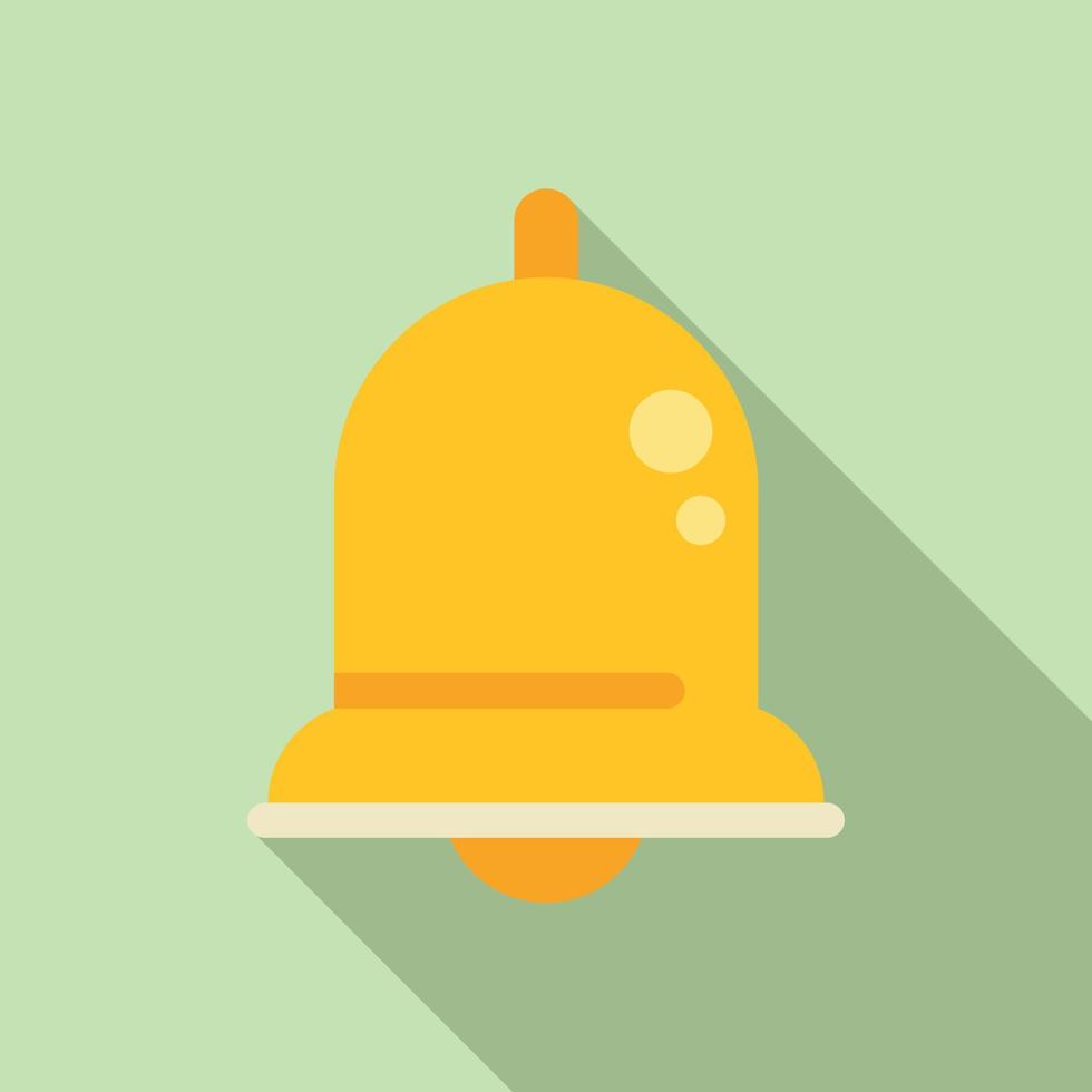 Bell notification icon flat vector. Rush job vector