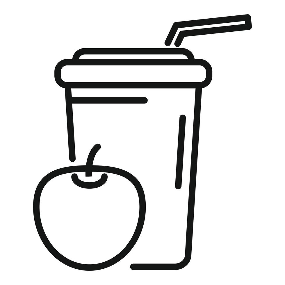 To go drink icon outline vector. Food box vector