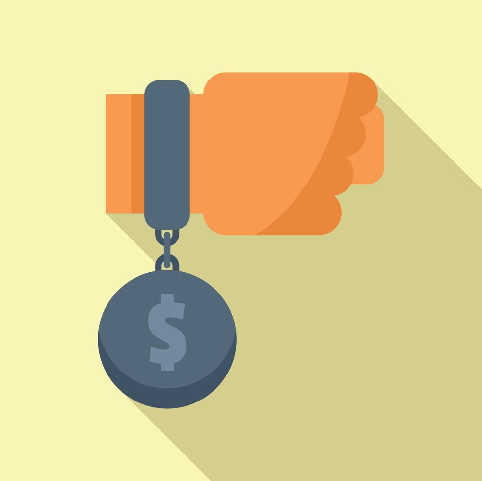 Money liability icon flat vector. Business risk vector