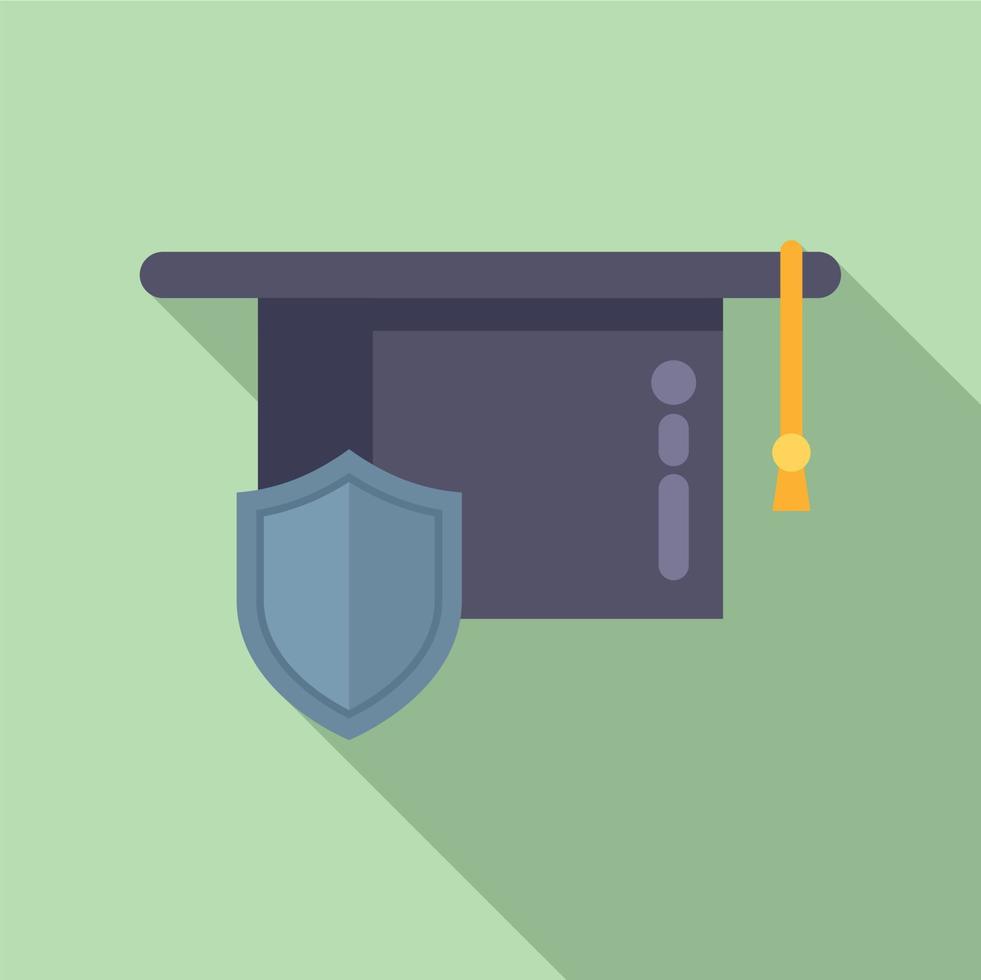 Graduation agreement icon flat vector. Finance money vector