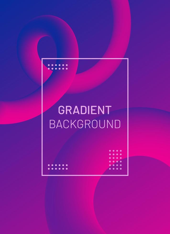Abstract cover template with fluid gradient blend curve. Vector minimalist background.