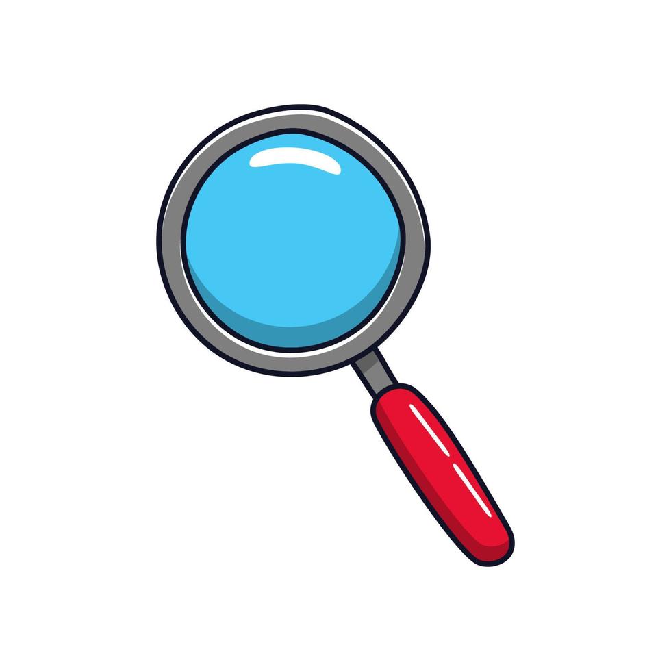 Hand drawn magnifying glass vector illustration