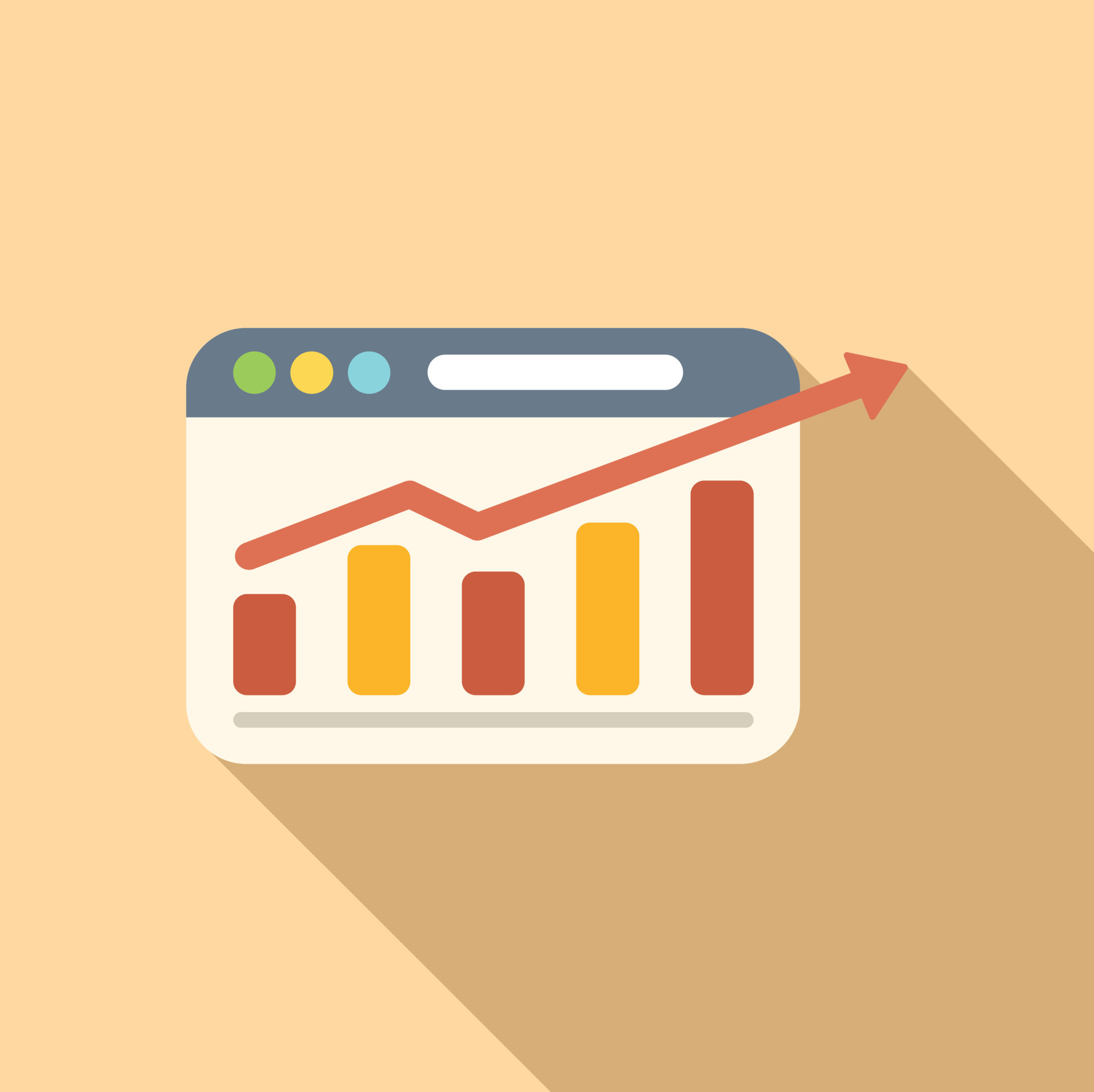 Web report icon flat vector. Chart data 21503850 Vector Art at Vecteezy