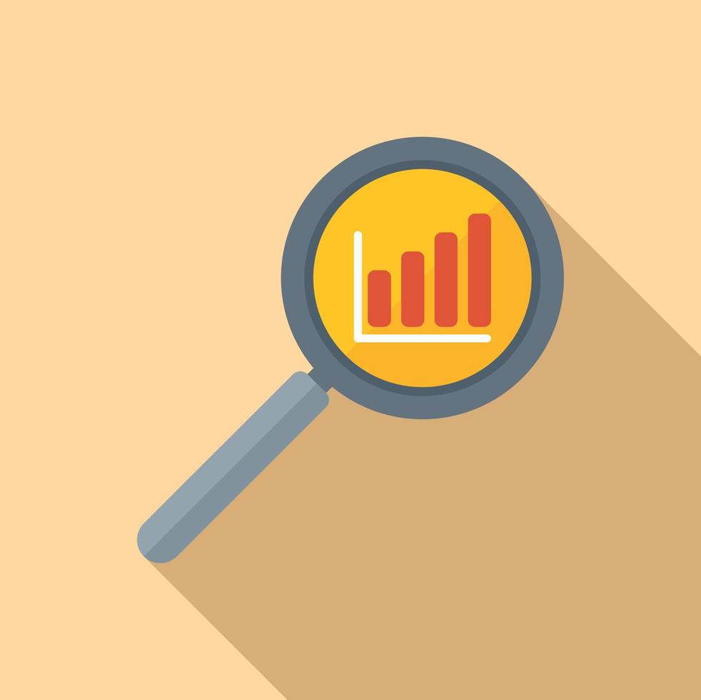 Search report icon flat vector. Business document vector