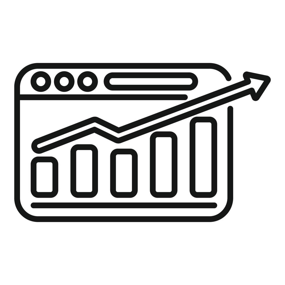 Web report icon outline vector. Chart data vector