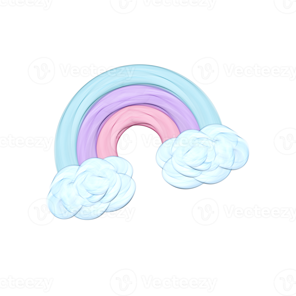 süß Regenbogen Umgebung stationär Aufkleber Öl Gemälde png