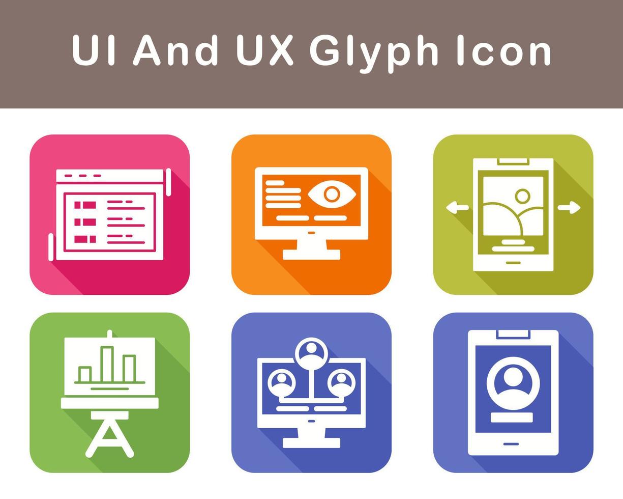 ui y ux vector icono conjunto