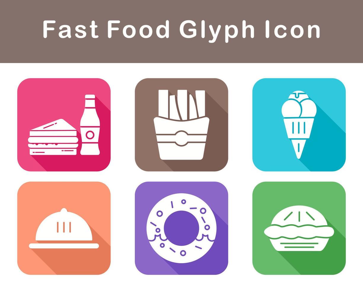 Fast Food Vector Icon Set