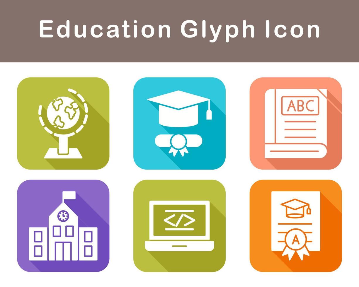 conjunto de iconos de vector de educación