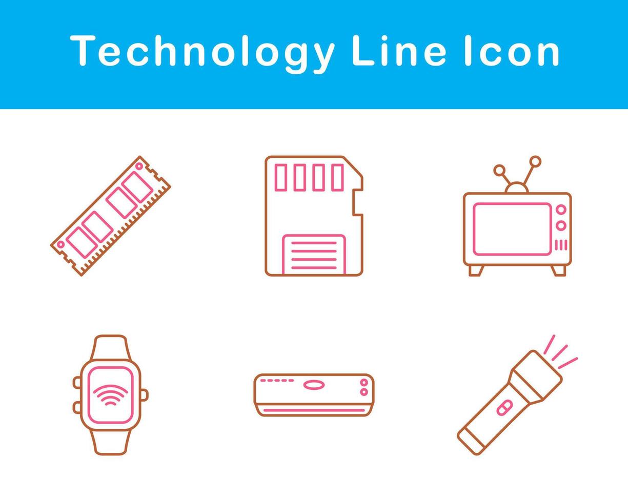 tecnología vector icono conjunto