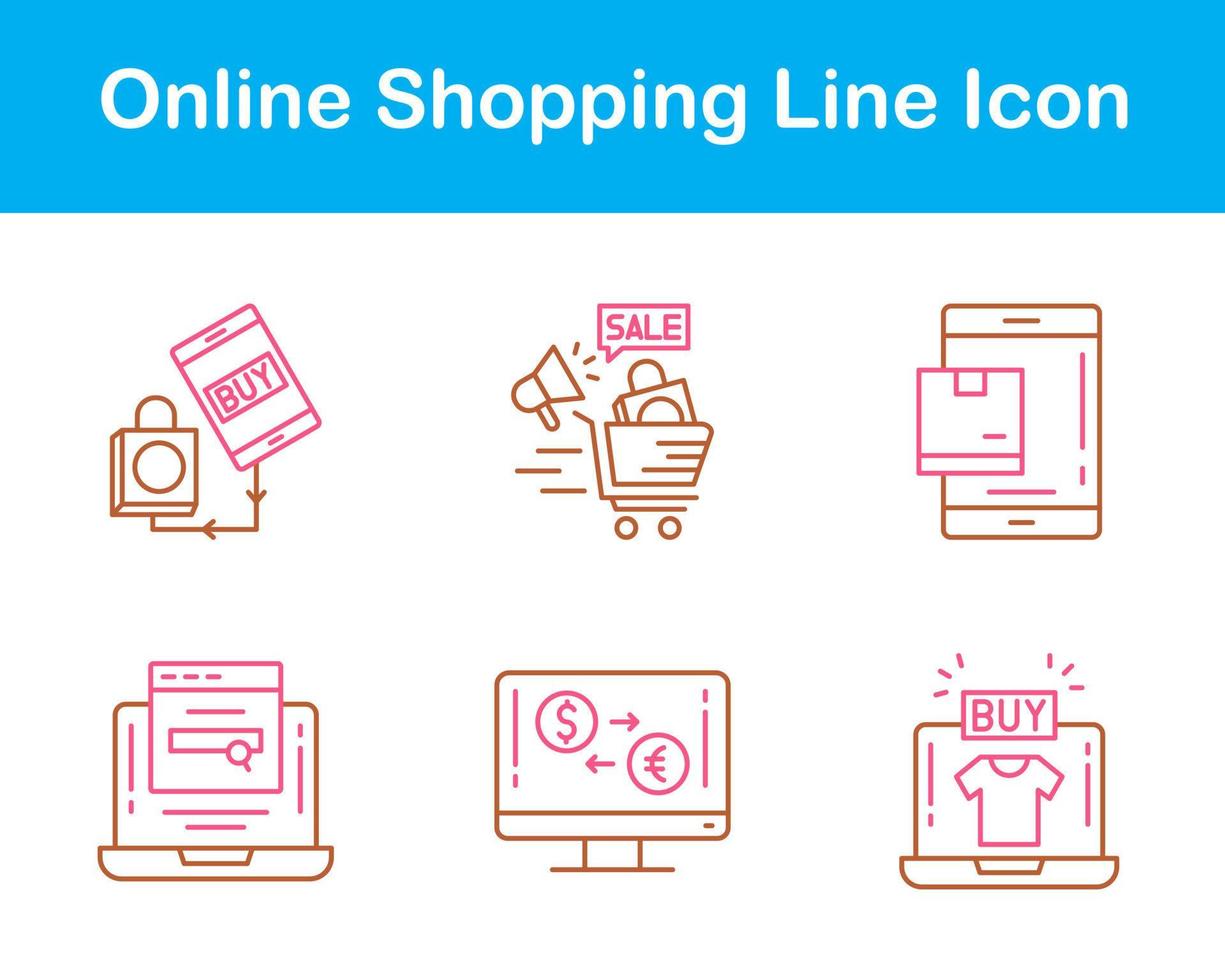 Online Shopping Vector Icon Set