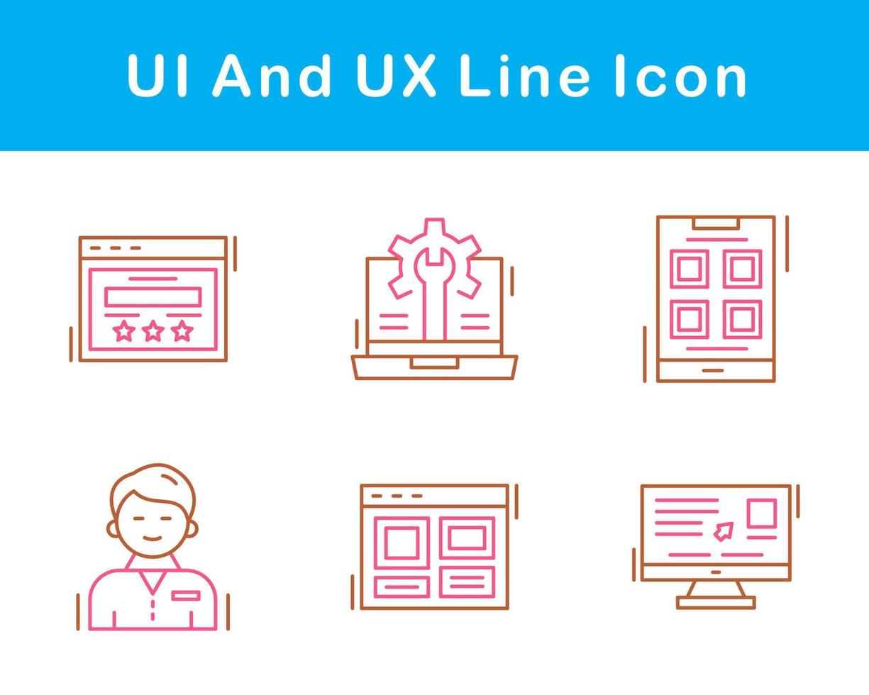 UI And UX Vector Icon Set