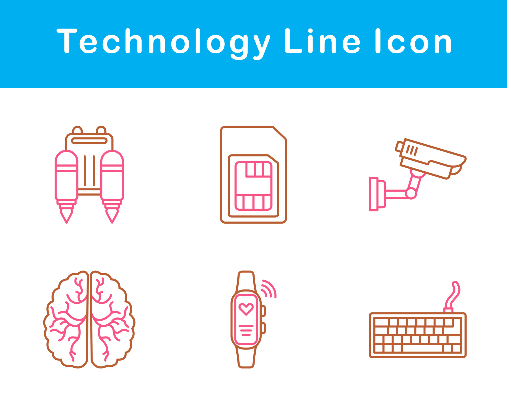 Technology Vector Icon Set 21504163 Vector Art at Vecteezy