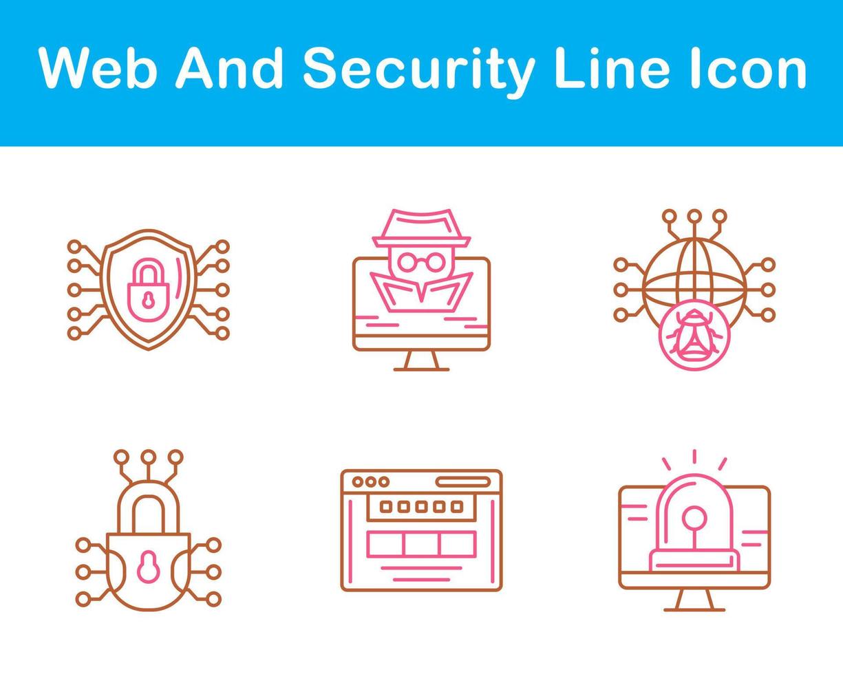 Web And Security Vector Icon Set