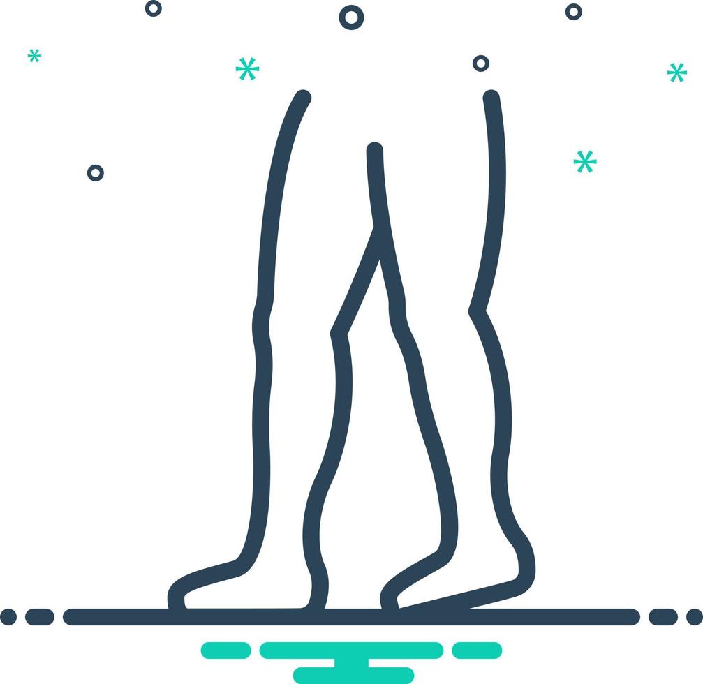 mix icon for leg vector