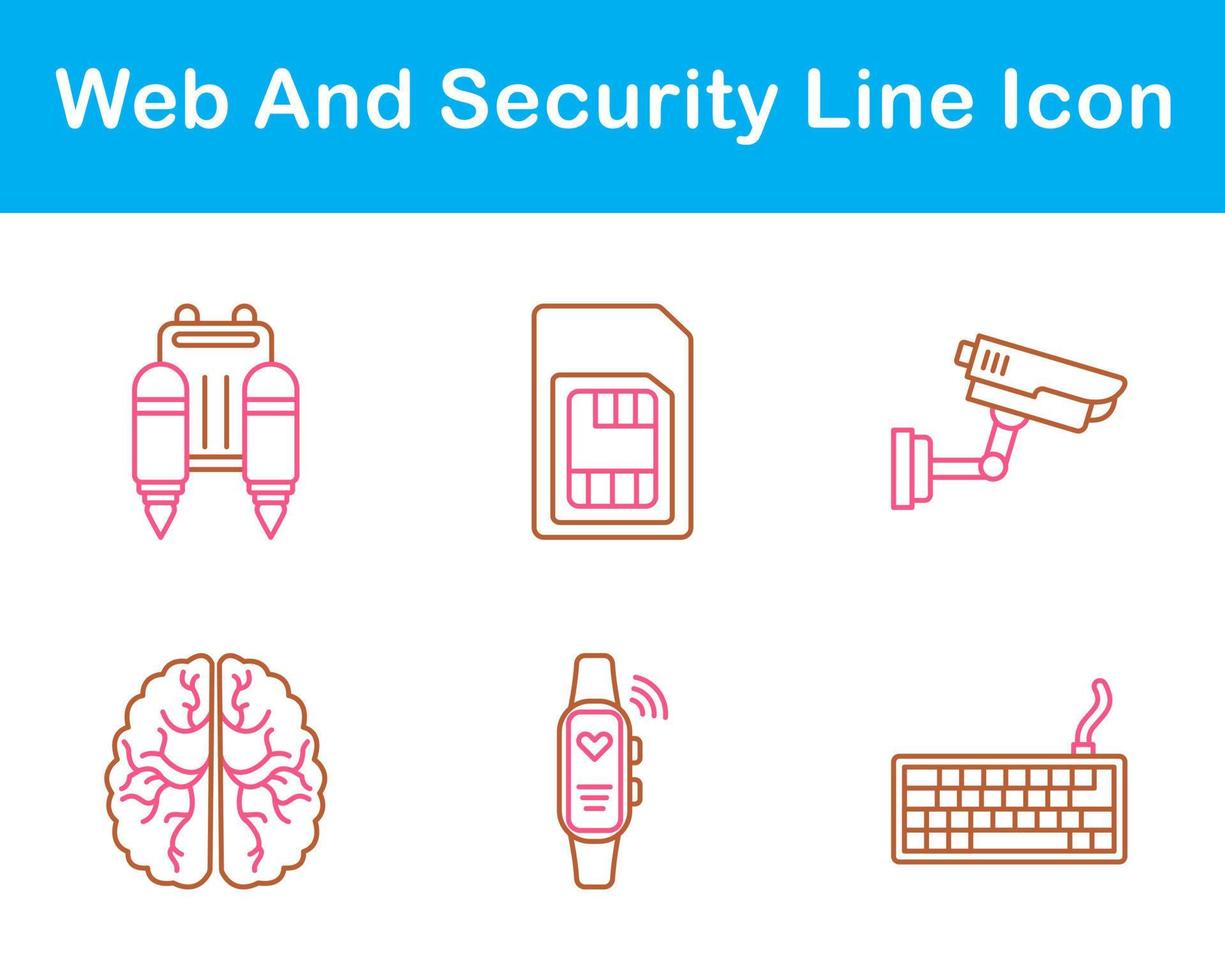 Web And Security Vector Icon Set