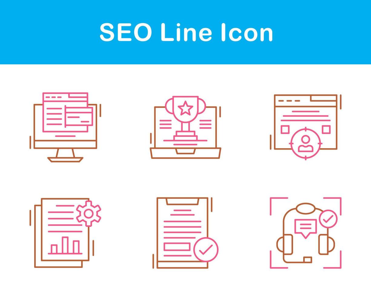 seo vector icono conjunto