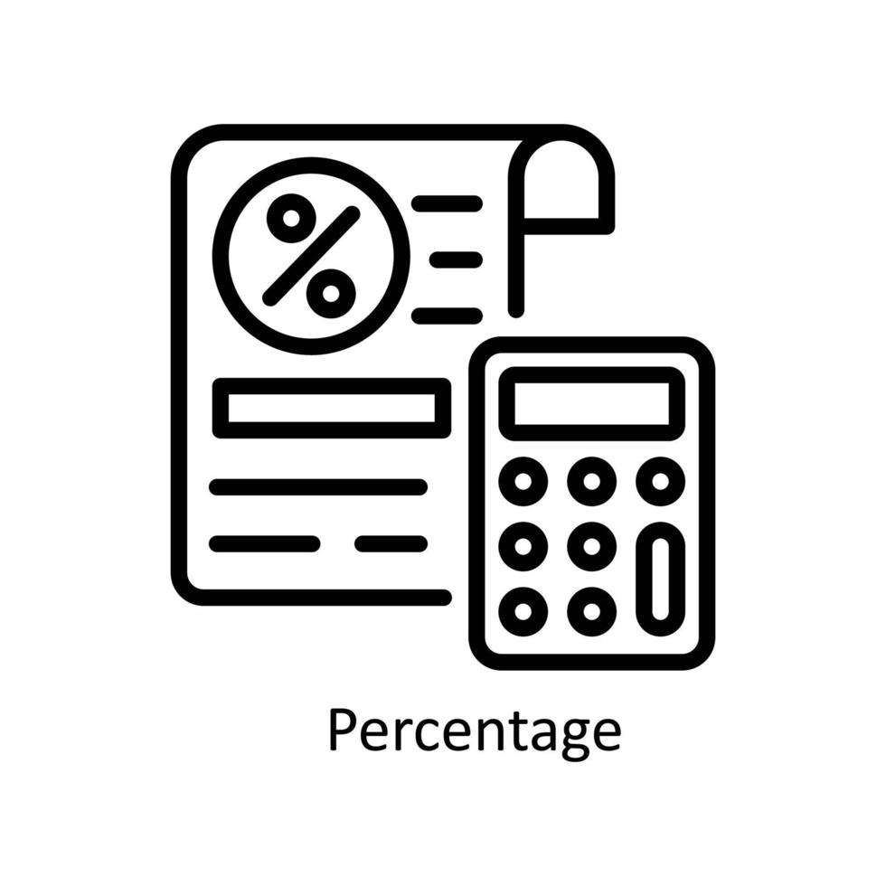 porcentaje vector contorno iconos sencillo valores ilustración valores