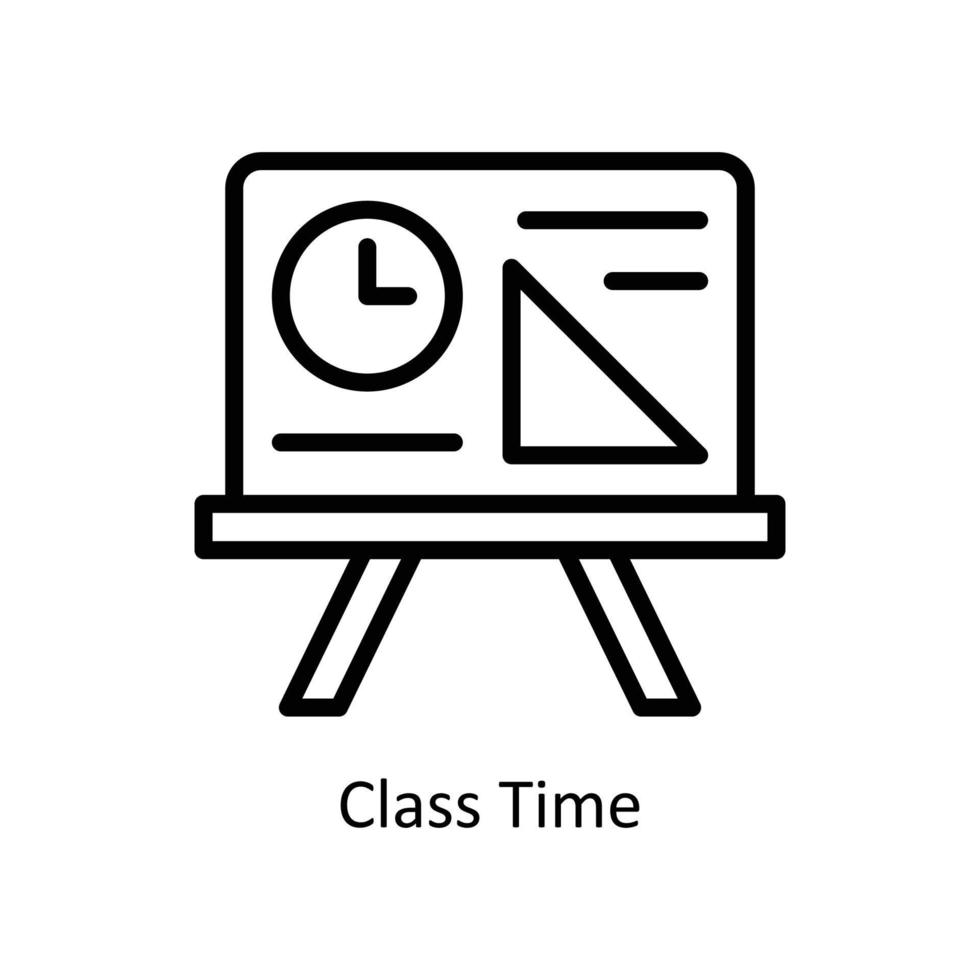 Class Time Vector outline Icons. Simple stock illustration stock