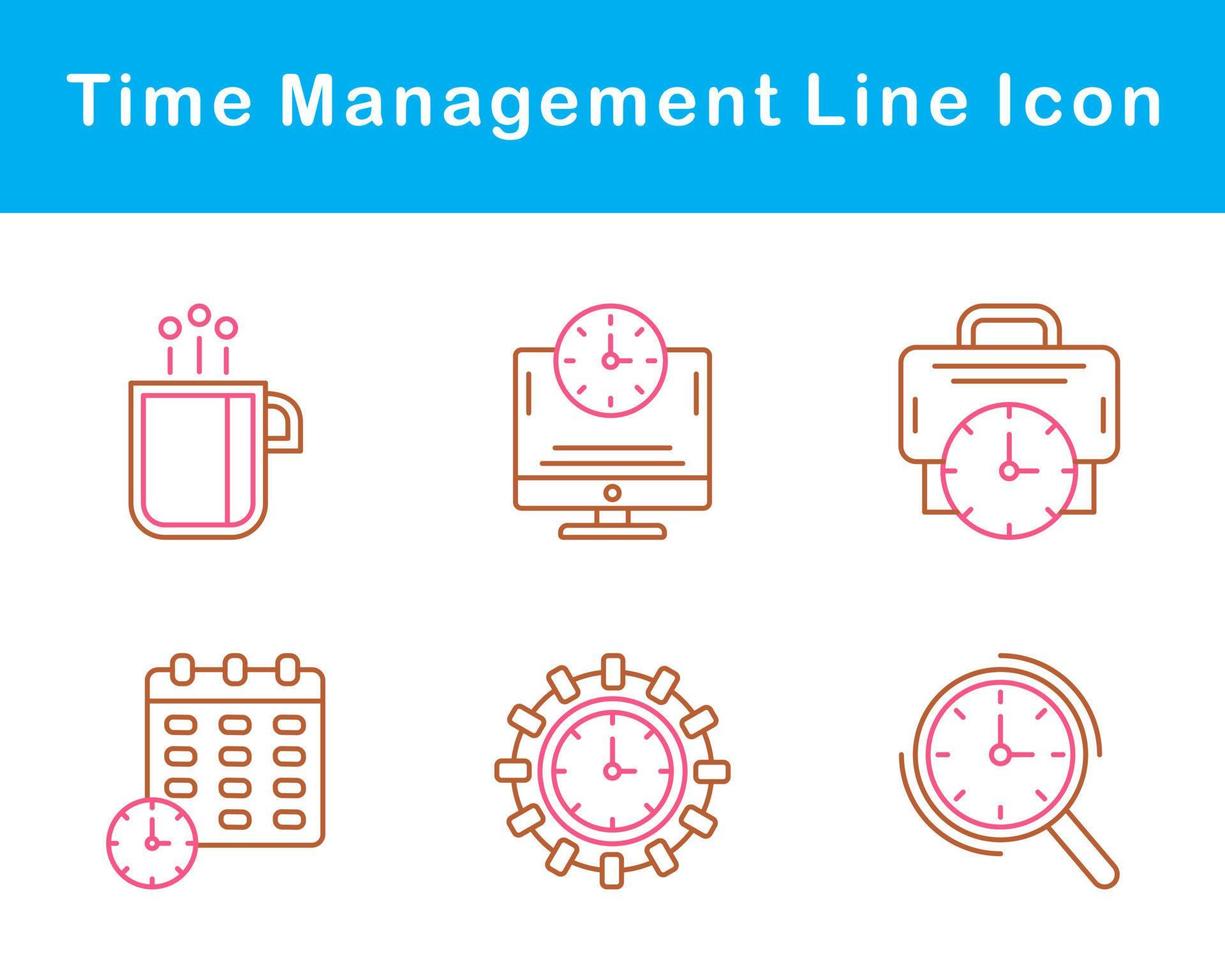 Time Management Vector Icon Set