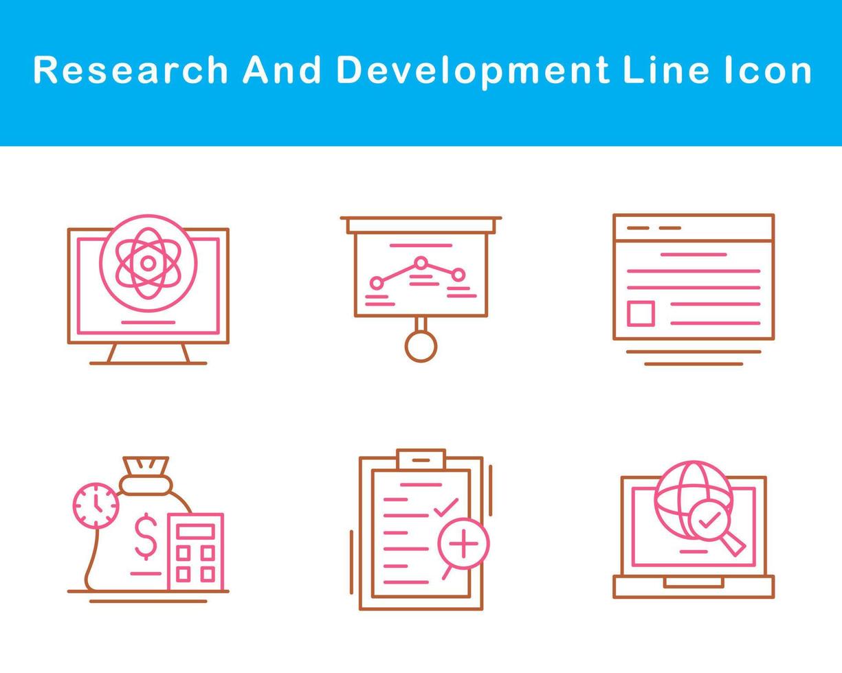 Research And Development Vector Icon Set