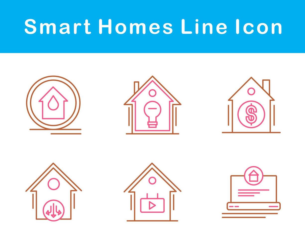 inteligente casas vector icono conjunto